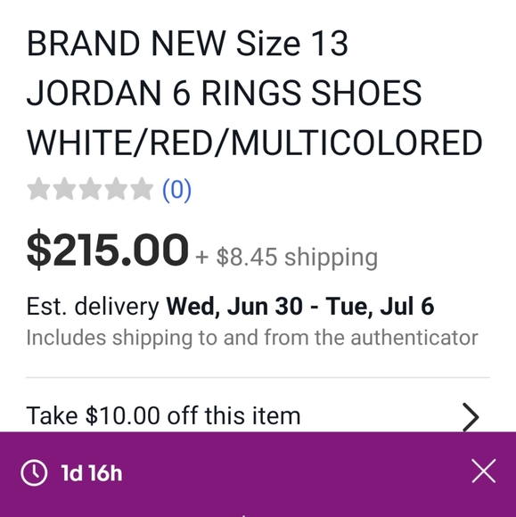 Jordan SIX RINGS - Picture 4 of 4